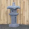 Product image 2 of the product “Japanese style Garden Lantern, made from Andesit Stone. Multipart. 75 cm Height, Roof is 30 cm width. ”